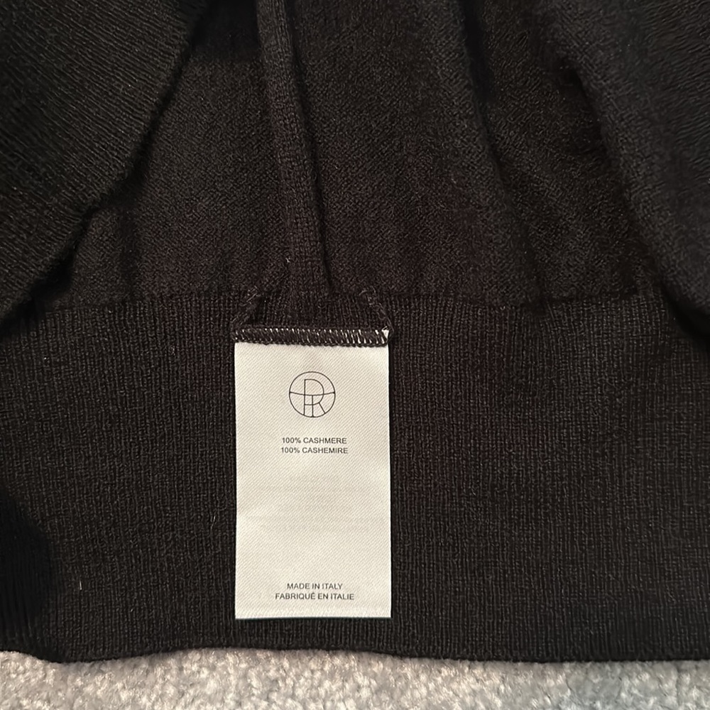 The Row Rose Cashmere Sweater Top, Bark Melange - Picture 6 of 7